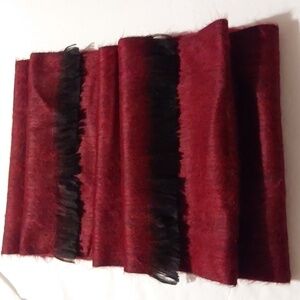 Women's Burgundy Oxblood Alpaca Soft Cozy Winter Oversized Scarf Elegant New!